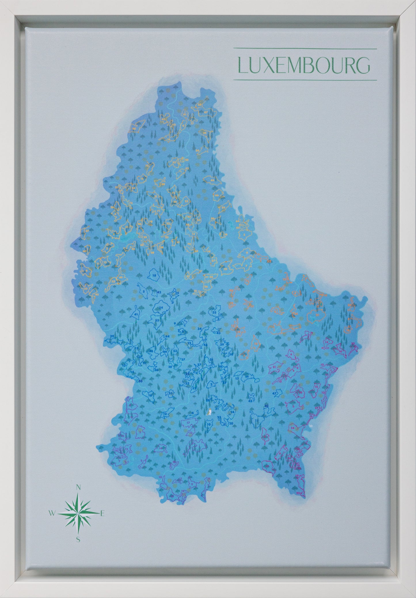 Lëtz Map Autopédestre bleu - Première Édition (Derniers Exemplaires)