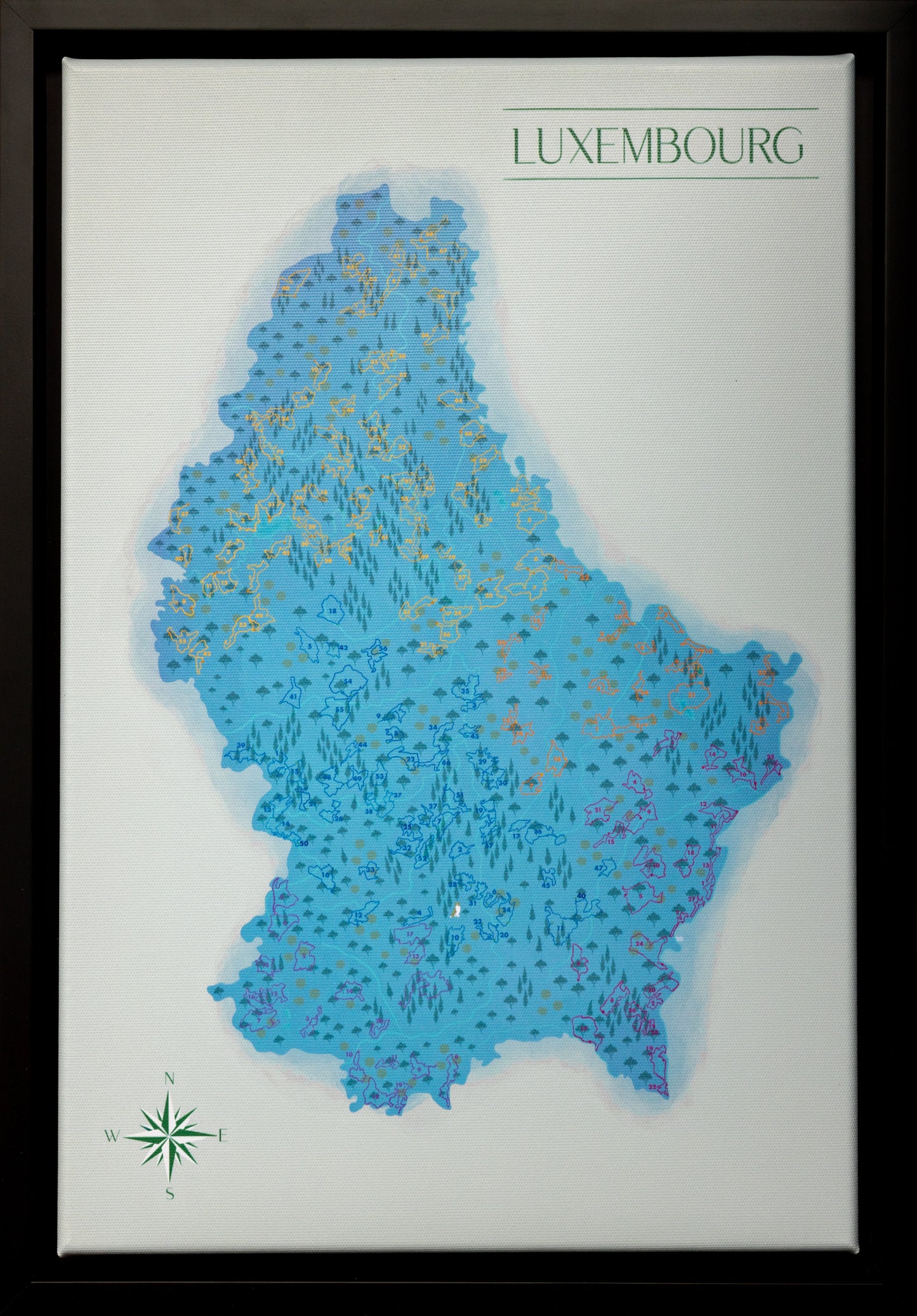 Lëtz Map Autopédestre bleu - Première Édition (Derniers Exemplaires)