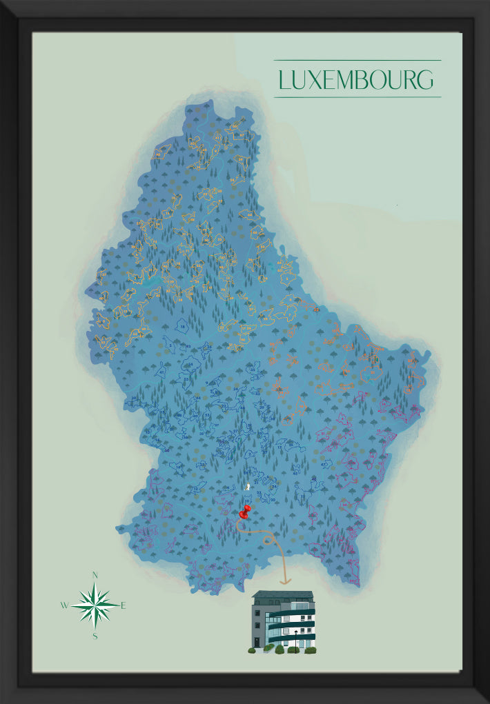 Lëtz Map Autopédestre bleu - Première Édition (Derniers Exemplaires)