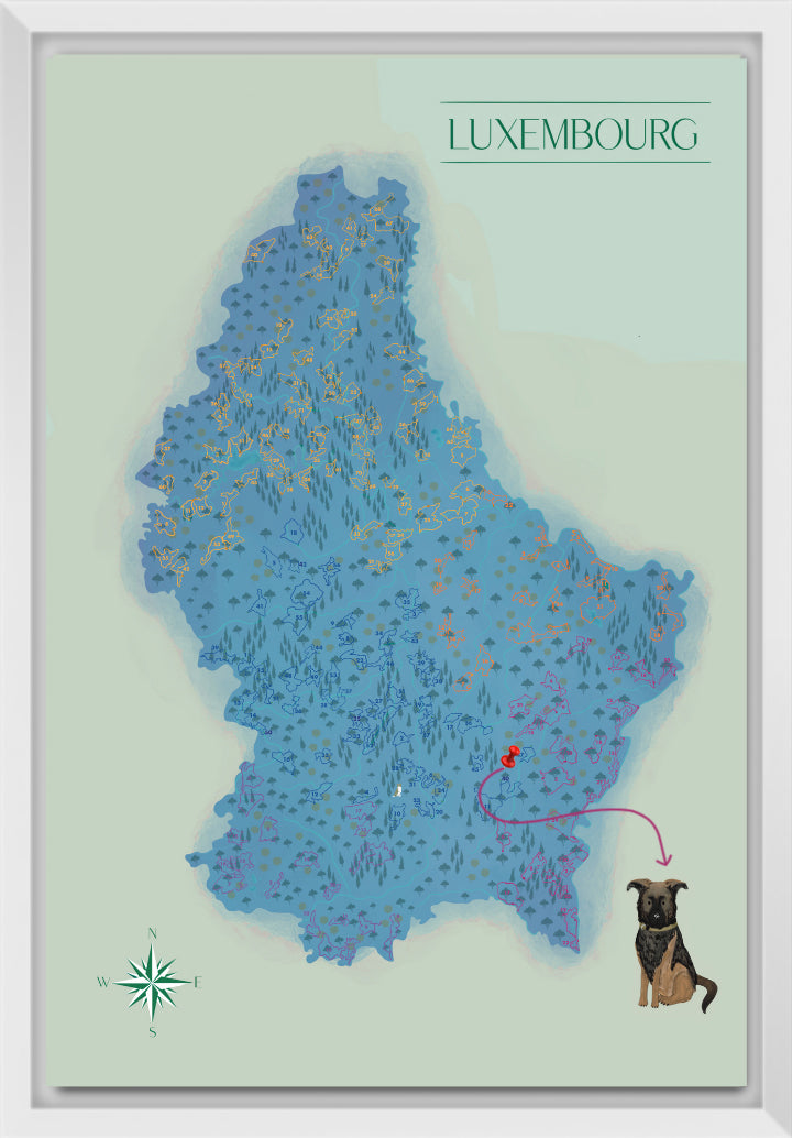 Lëtz Map Autopédestre bleu - Première Édition (Derniers Exemplaires)