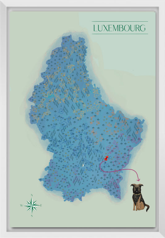 Lëtz Map Autopédestre bleu