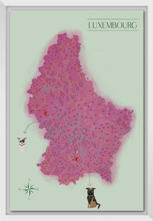 Lëtz Map Autopédestre rose