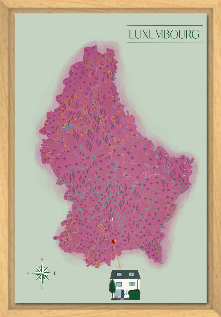 Lëtz Map Autopédestre rose – Première Édition (Derniers Exemplaires)
