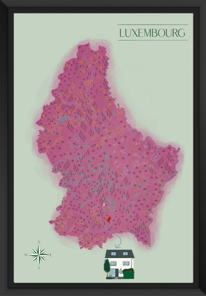 Lëtz Map Autopédestre rose – Première Édition (Derniers Exemplaires)
