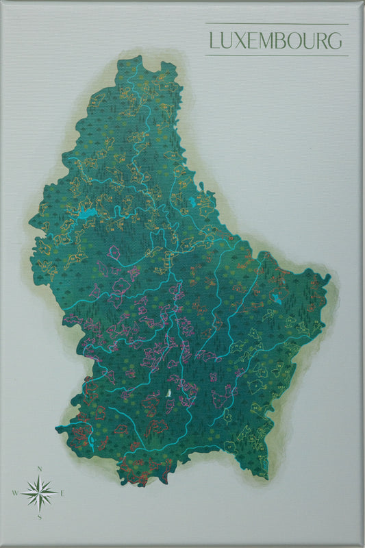 Lëtz Map Autopédestre vert SANS cadre - Première Édition (Derniers Exemplaires