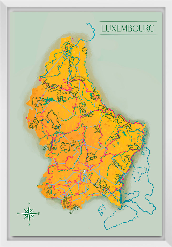 Lëtz Map Cyclisme jaune